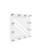 GloboStar Oglindă de Perete cu Alb Ramă din Lemn & Iluminare LED 80x80cm 1buc