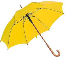 Macma Werbeatrikel Automatic Umbrella with Walking Stick Yellow