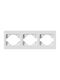 Entac Switch Frame 3 Positions Horizontal Installation in White Color 15.005.0277