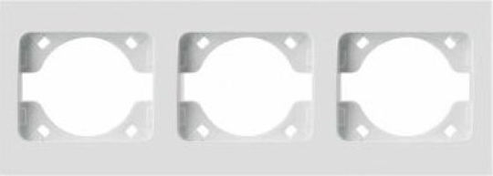 Entac Switch Frame 3 Positions Horizontal Installation in White Color 15.005.0277