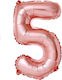 Balloon Foil Jumbo Number 5 Gold 100cm