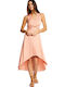Morgan Καλοκαιρινό Midi Φόρεμα Ροζ
