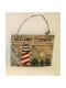 Etoile Placă Decorativă Lucrată Manual Multicolor Din Lemn 27x20cm