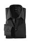 LUXOR Long-sleeved Cotton Shirt Black
