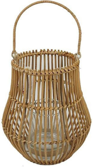 Next Φαναράκι Rattan Επιδαπέδιο Καφέ 15x15x37εκ.