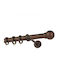 Zogometal Metallisch Vorhangstange Rustique Collection Einfach Φ25mm 200cm Dirty Rust