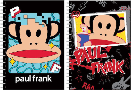 Paul Frank Σπιράλ Τετράδιο Ριγέ Β5 70 Φύλλων 2 Θεμάτων Πολύχρωμο