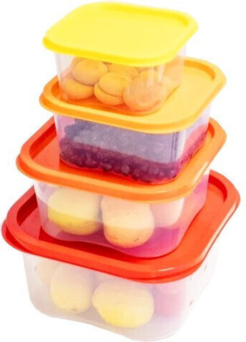 Sterk Set Lunch Boxes Transparent 4 Pieces