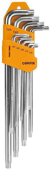 Coofix Σετ 9 Κλειδιά Torx σε Σχήμα L