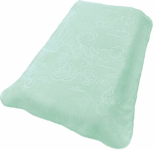 Dimcol Baby Blanket Cot Bicycle Bear 20 110x140cm