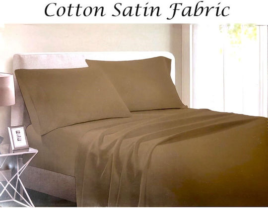 Ariete Oxford Σετ Σεντόνια Υπέρδιπλα 220x240εκ. Καφέ (4τμχ)