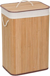 Obliq Καλάθι Απλύτων Bamboo Πτυσσόμενο 72lt με Καπάκι 40x30x60cm Καφέ
