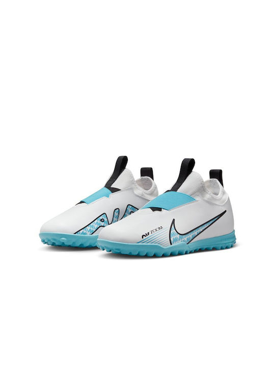 Nike Παιδικά Ποδοσφαιρικά Παπούτσια Vapor 15 με Σχάρα και Καλτσάκι Χωρίς Κορδόνια Λευκά
