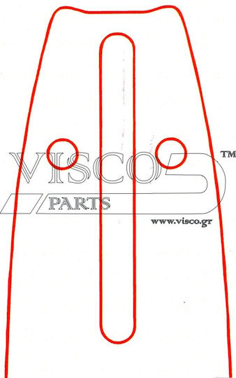 Visco Parts Chainsaw Blade Chainsaw Blade 35cm for Chain with Pitch 1/4", Guide Bar Thickness .050"-1.3mm & Number of Drivers 50E with Granazi 14 PO-45SR