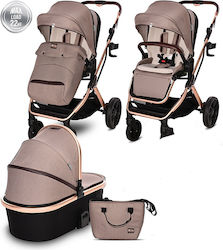 Lorelli Glory Adjustable 2 in 1 Baby Stroller Suitable for Newborn Pearl Beige 15kg