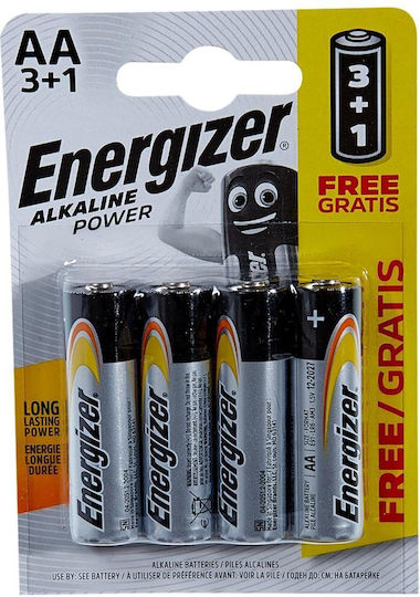 Energizer Алкални Батерии AA 1.5V 4бр