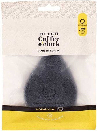Beter Coffee o Clock Гъби Конджак Почистване Лице за Акнеична Кожа 1бр