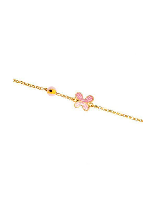 Kids Gold Plated Silver Chain Bracelet for Girl PJ00343