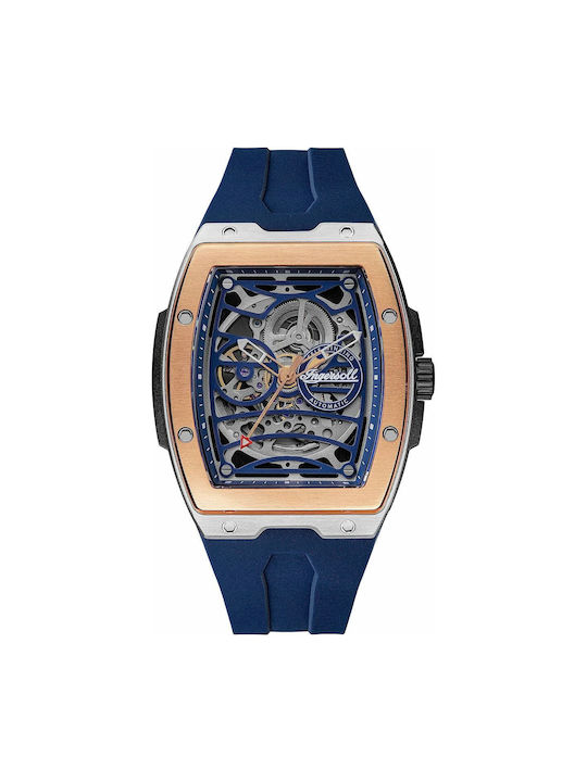 Ingersoll Watch Automatic with Blue Rubber Strap