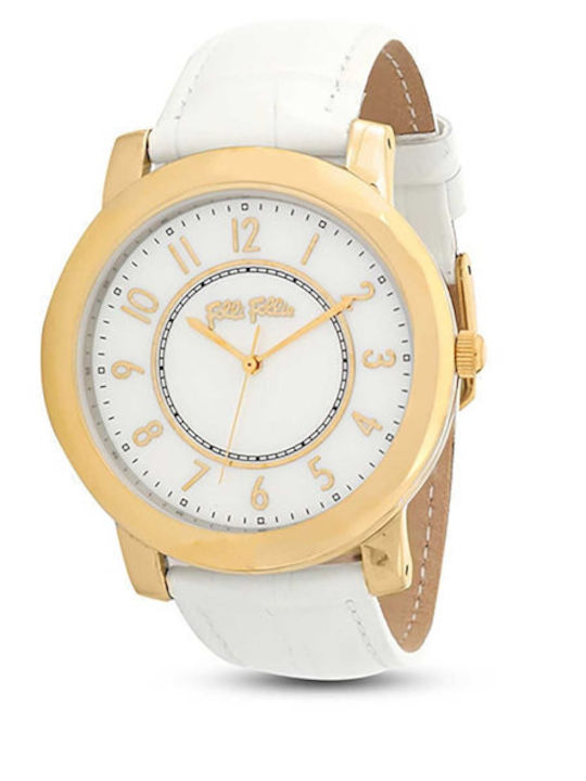 Folli Follie Vibrant Memories Damen Uhr mit Weiß Lederarmband