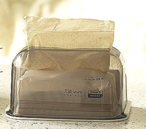 Dream House Store Plastic Tissue Holder Transparent 18.5x9.9x12.8cm 5201