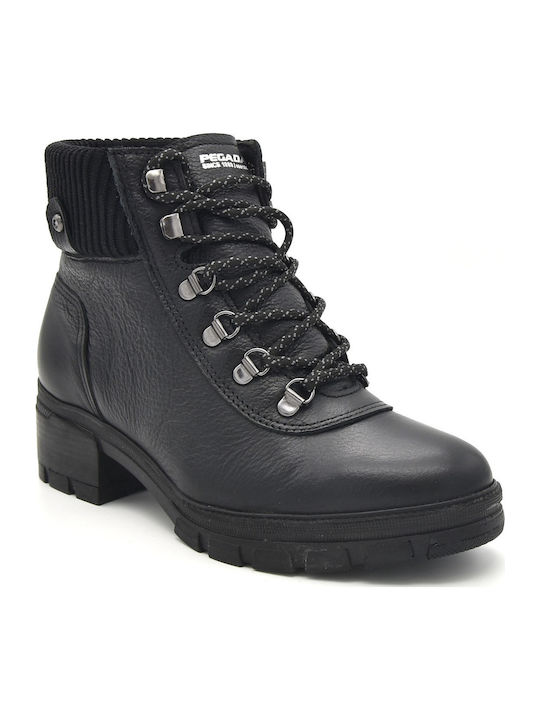 Leather Women's Ankle Boots Black