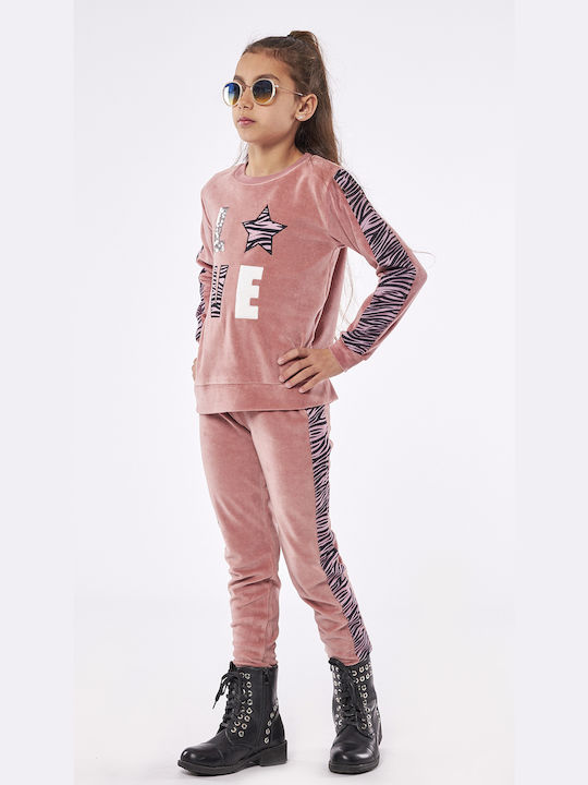 Εβίτα Kinder Sweatpants Set - Jogginganzug Rosa 2Stück