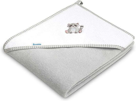 Sensillo Hooded Baby Bath Towel Gray