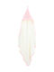 Evita Hooded Baby Bath Towel Sleepy Kitten White