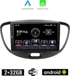 Kirosiwa Car-Audiosystem für Hyundai i10 2008-2013 (Bluetooth/USB/WiFi/GPS/Apple-Carplay/Android-Auto) mit Touchscreen 9"