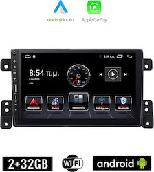 Kirosiwa Sistem Audio Auto pentru Suzuki Grand Vitara 2005-2015 (Bluetooth/USB/WiFi/GPS/Apple-Carplay/Android-Auto) cu Ecran Tactil 9"