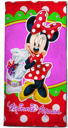 Disney Kids Beach Towel Fuchsia Minnie 100x50cm