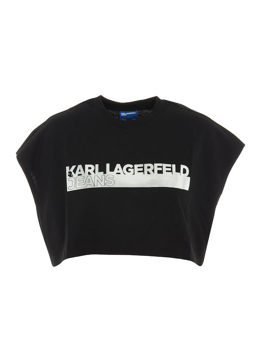 Karl Lagerfeld Feminin Oversized Tricou Negru