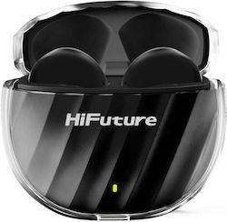 HiFuture FlyBuds 3 Bluetooth Handsfree Ακουστικά με Αντοχή στον Ιδρώτα και Θήκη Φόρτισης Μαύρα