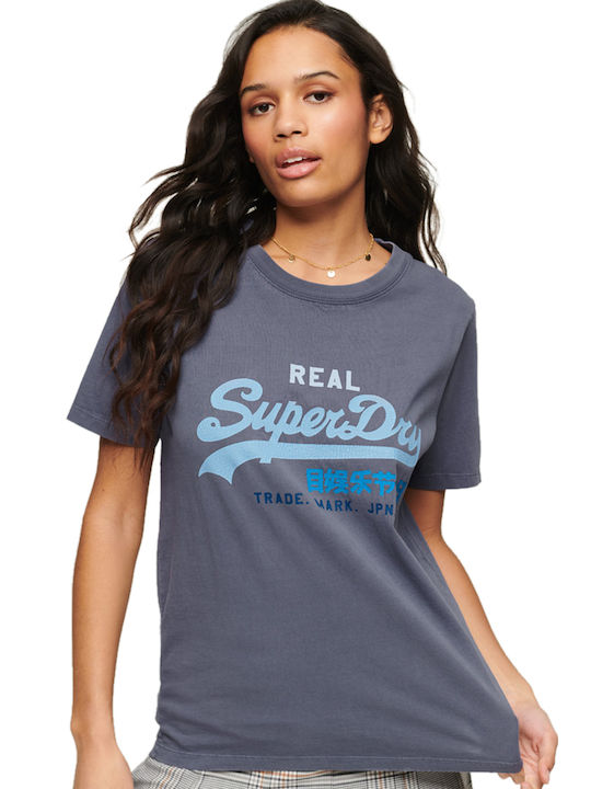 Superdry Γυναικείο T-shirt Μπλε