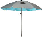 Campo 200 Foldable Beach Umbrella Diameter 1.9m with UV Protection and Air Vent Silver