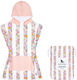 Dock & Bay Kinder Strandponcho Rosa 75 x 55cm.