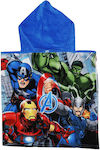 Παιδικό Πόντσο Θαλάσσης Avengers Γαλάζιο 100 x 50εκ.