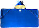 Little Champions Kids Beach Poncho Sharks Blue 115 x 80cm with Carrying Bag Superhero Mini 1-3 years old