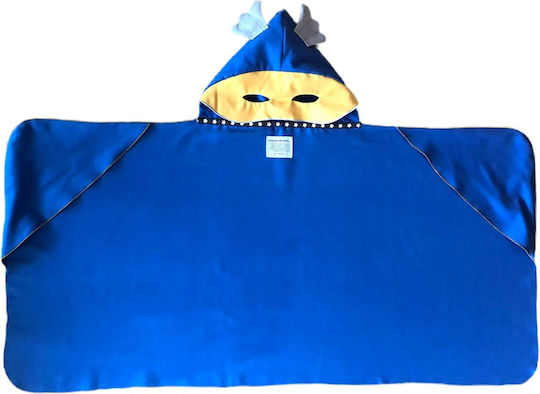 Little Champions Kids Beach Poncho Sharks Blue 115 x 80cm with Carrying Bag Superhero Mini 1-3 years old