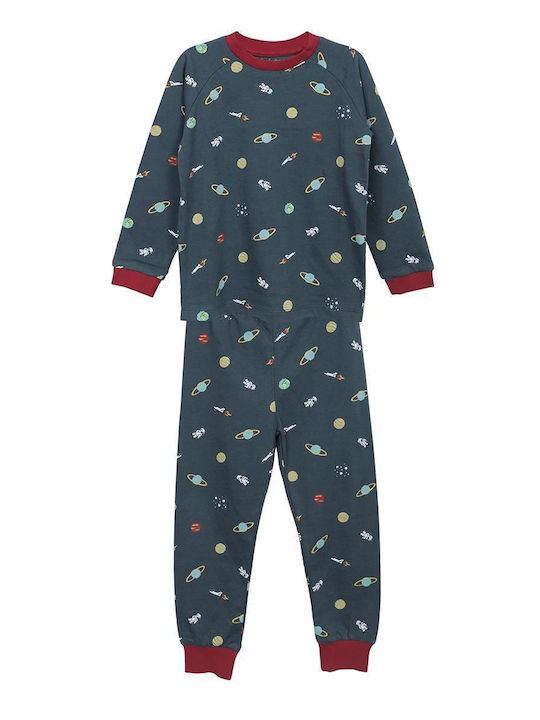 Sophie Allport Set Top & Bottom Kids Winter Cotton Pyjamas Gray