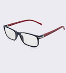 Frog Optical Unisex Lesebrillen +1.50 Μαύρο / Κόκκινο F242 1Stück