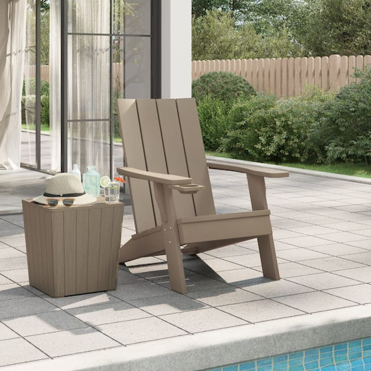 Outdoor-Sessel Hölzernes Braun 75x88.5x89.5εκ.