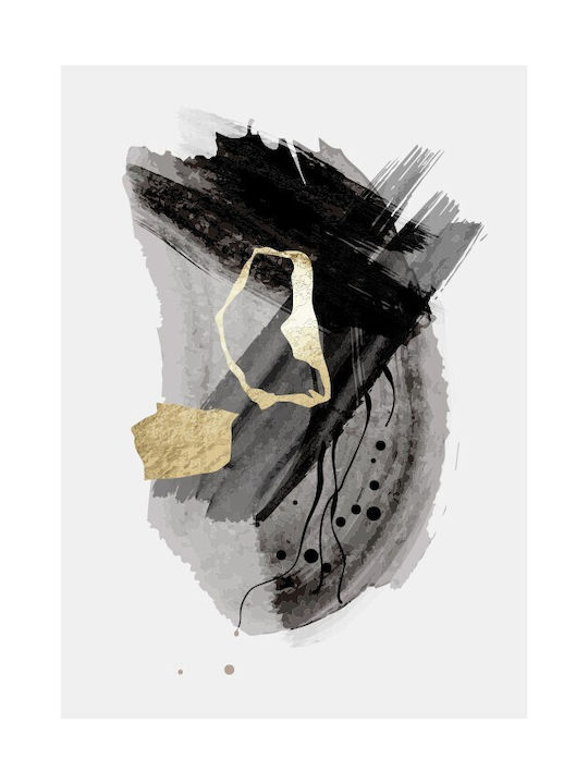 Walls Poster Gold Black Abstract WALLS 101372 02 09 015 020 15x20cm