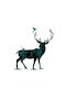 Walls Poster Green Floral Deer And Birds 15x20cm