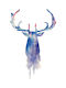 Walls Poster Purple Deer Watercolor 15x20cm