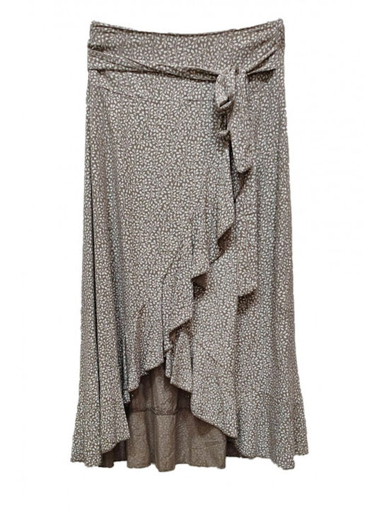 DeFacto Midi Envelope Skirt in Beige color