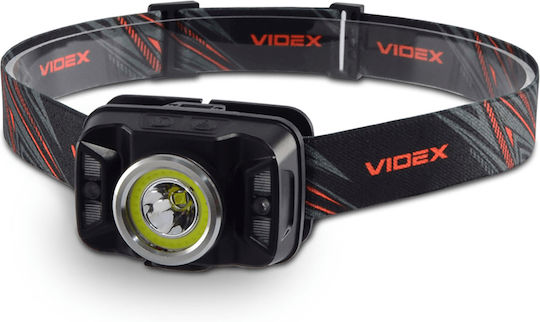 Videx Επαναφορτιζόμενος Φακός Κεφαλής LED IP65 με Μέγιστη Φωτεινότητα 410lm