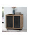 Ronan Wooden Shoe Organizer with 2 Shelves Brown 70.5x35x66cm