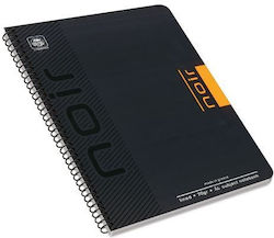 Typotrust Spiral Notebook Ruled A4 2 Subjects Noir Black Yellow 1pcs (Μiscellaneous colours)